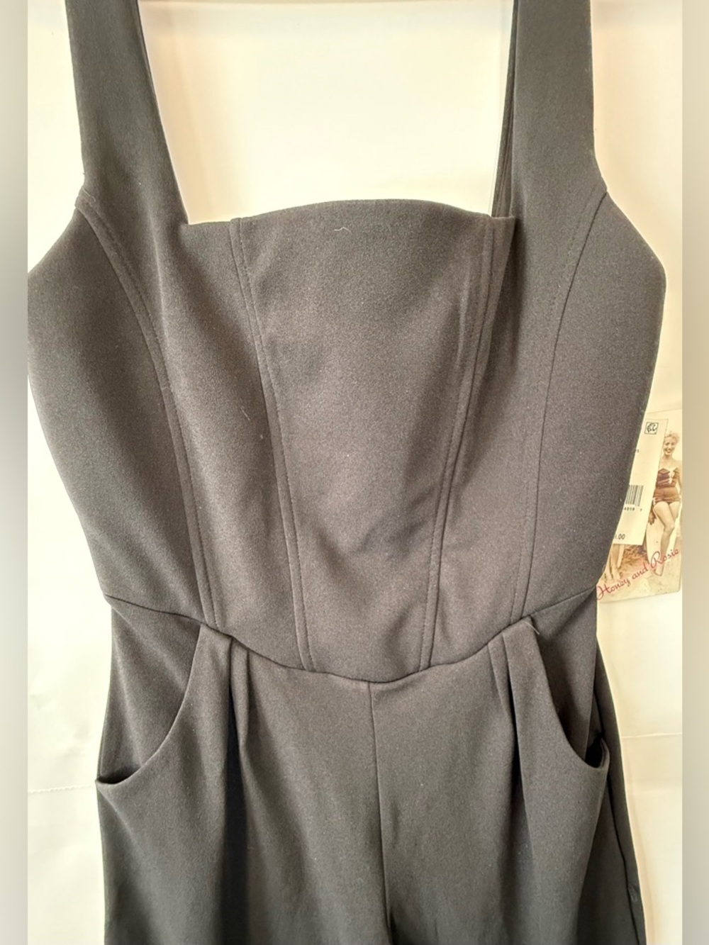 Honey & Rosie Black Wide Leg Jumpsuit Women Medium Sleeveless Dressy Elegant - Picture 3 of 10